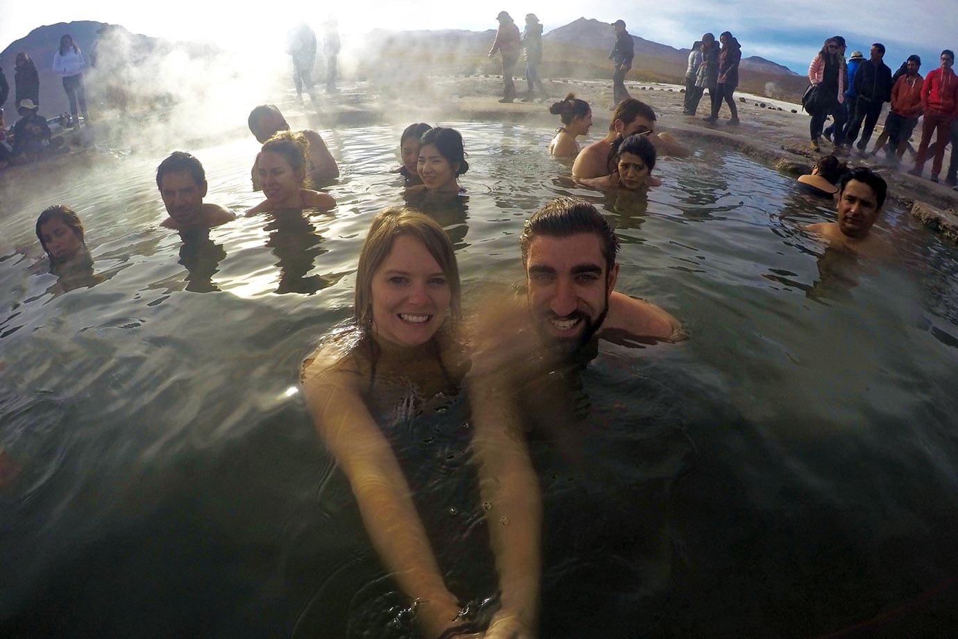 智利El Tatio间歇泉的地热池